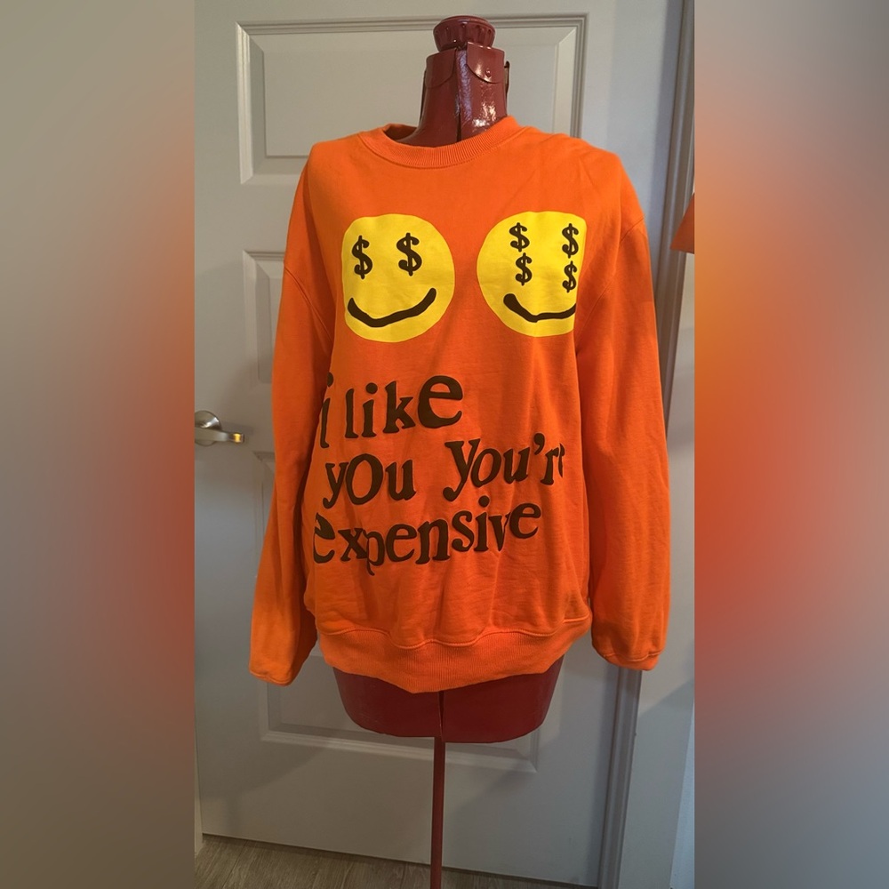Orange Smiley Face Sweatshirt